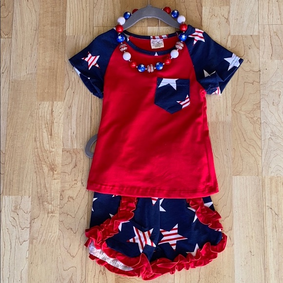 red white and blue matching outfits